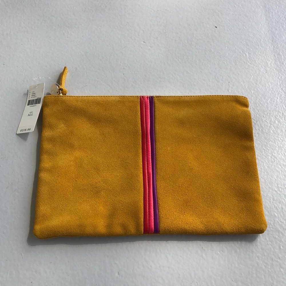 Clare V. Yellow/mustard Suede Clutch